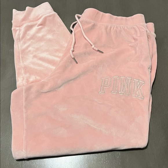 PINK Victoria's Secret Blush Pullover velour lounge set size XXL - Picture 10 of 13